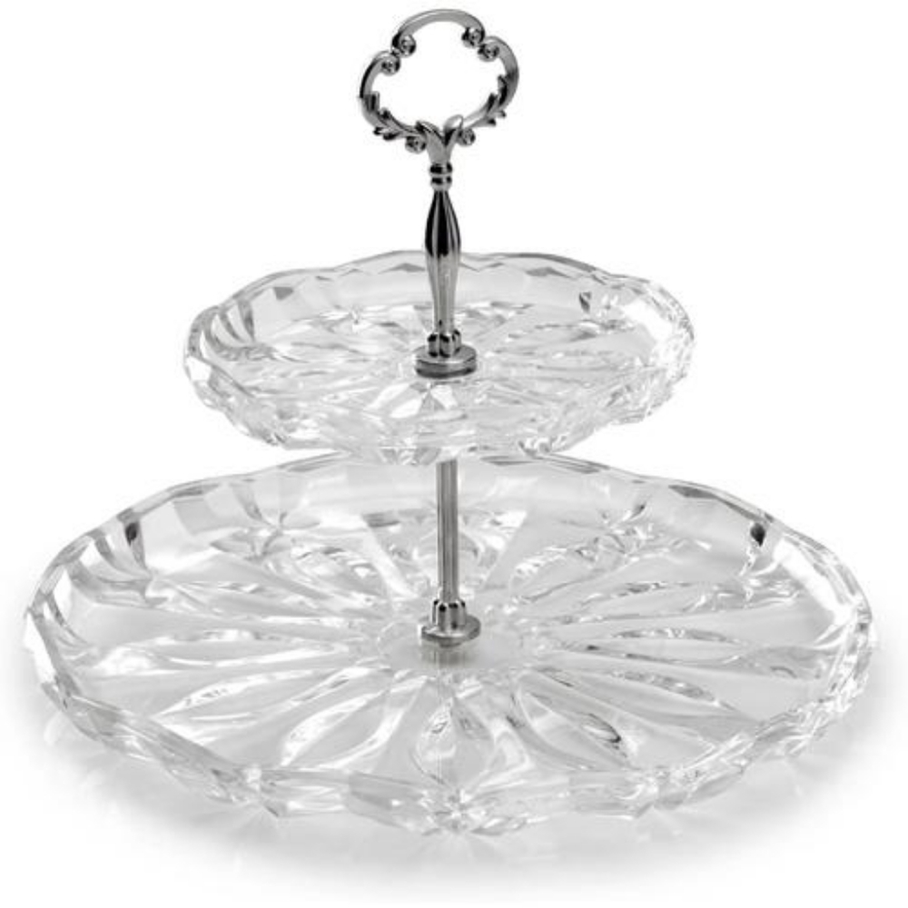 Mikasa Blossom 2 Tier Crystal Server